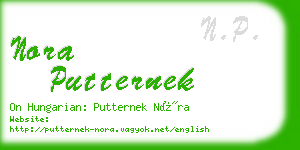 nora putternek business card